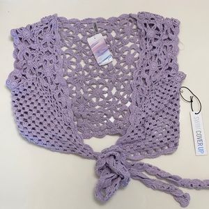 Beautiful lilac knit swim cover